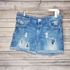 Amethyst Jean Shorts Distressed